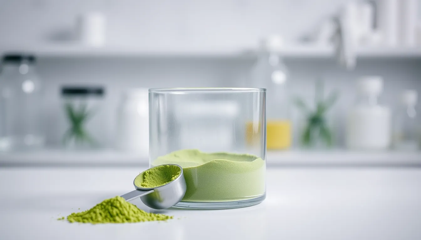 Professional AG1 Athletic Greens powder with measuring scoop