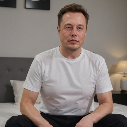The Elon Musk daily routine is started on his bed
