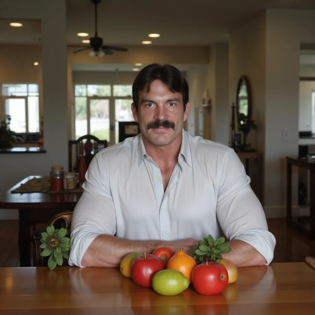 Mike Mentzer eating fruits in the afternoon