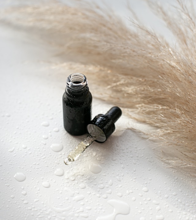 Closeup of Bryan Johnson's hair serum
