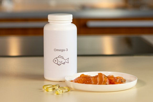 Closeup of Chris Bumstead's omega-3 pills