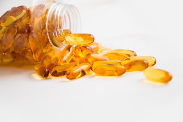 Closeup of Resveratrol pills for Chris Bumstead