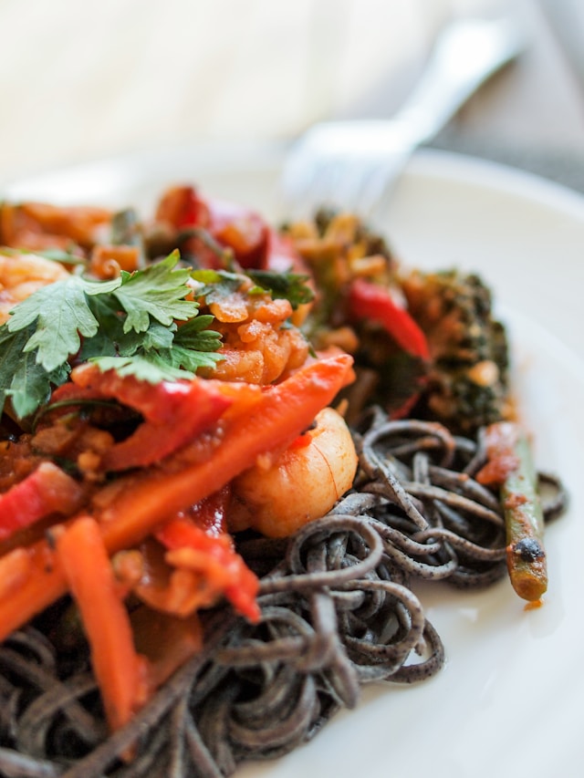 Closeup of Gary Brecka's dinner