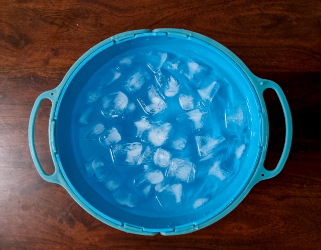 An ice bowl for Ashton Hall's morning cold plunge