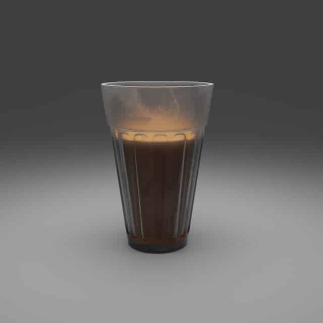 Sam Sulek's whey protein shake in a glass