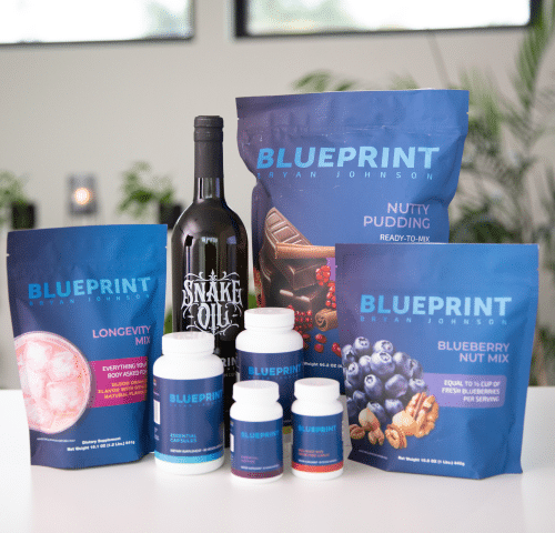 Products from the Bryan Johnson supplement list