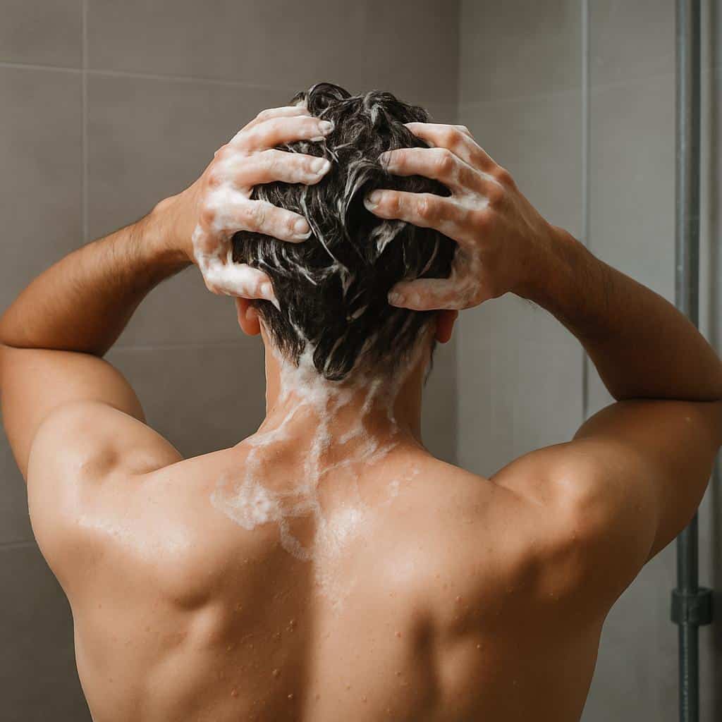 Bryan Johnson using Blueprint shampoo