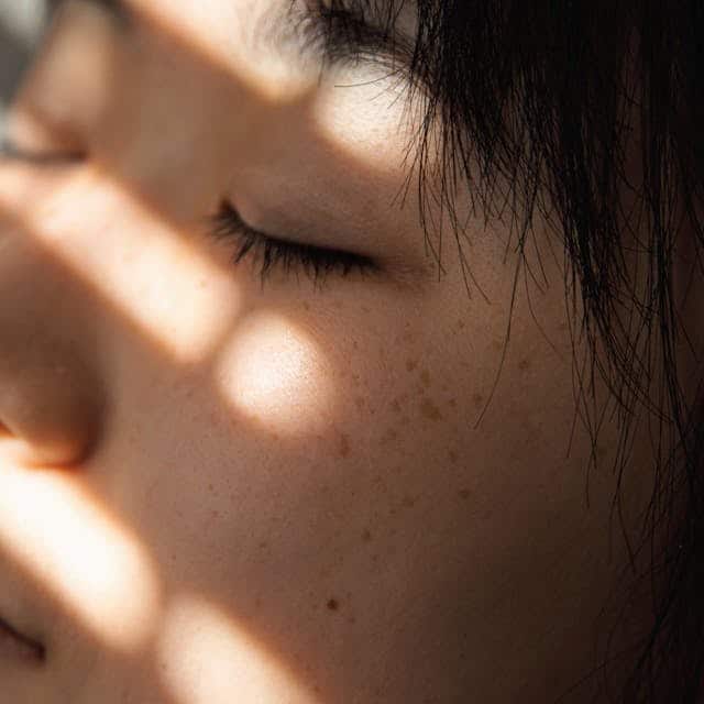 Closeup of a girl's skin