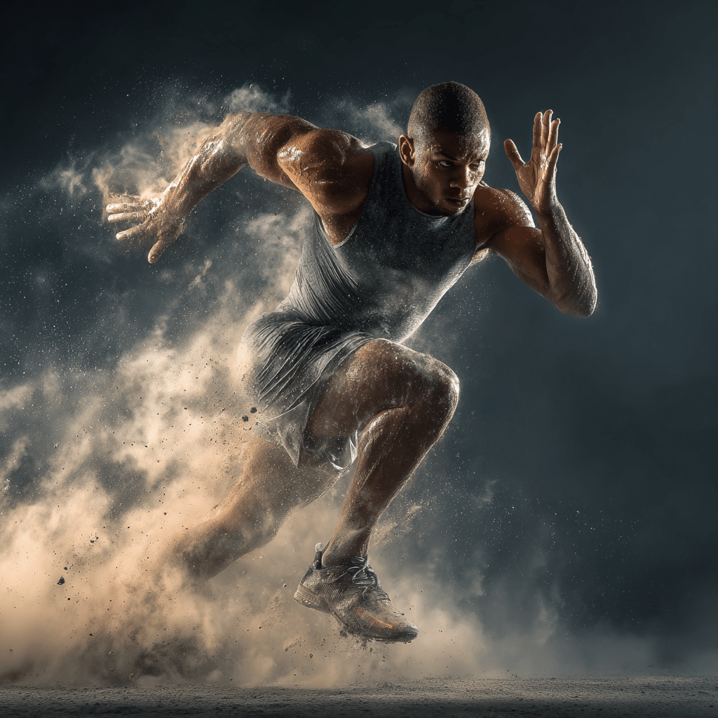 A man getting energy after consuming zinc supplements