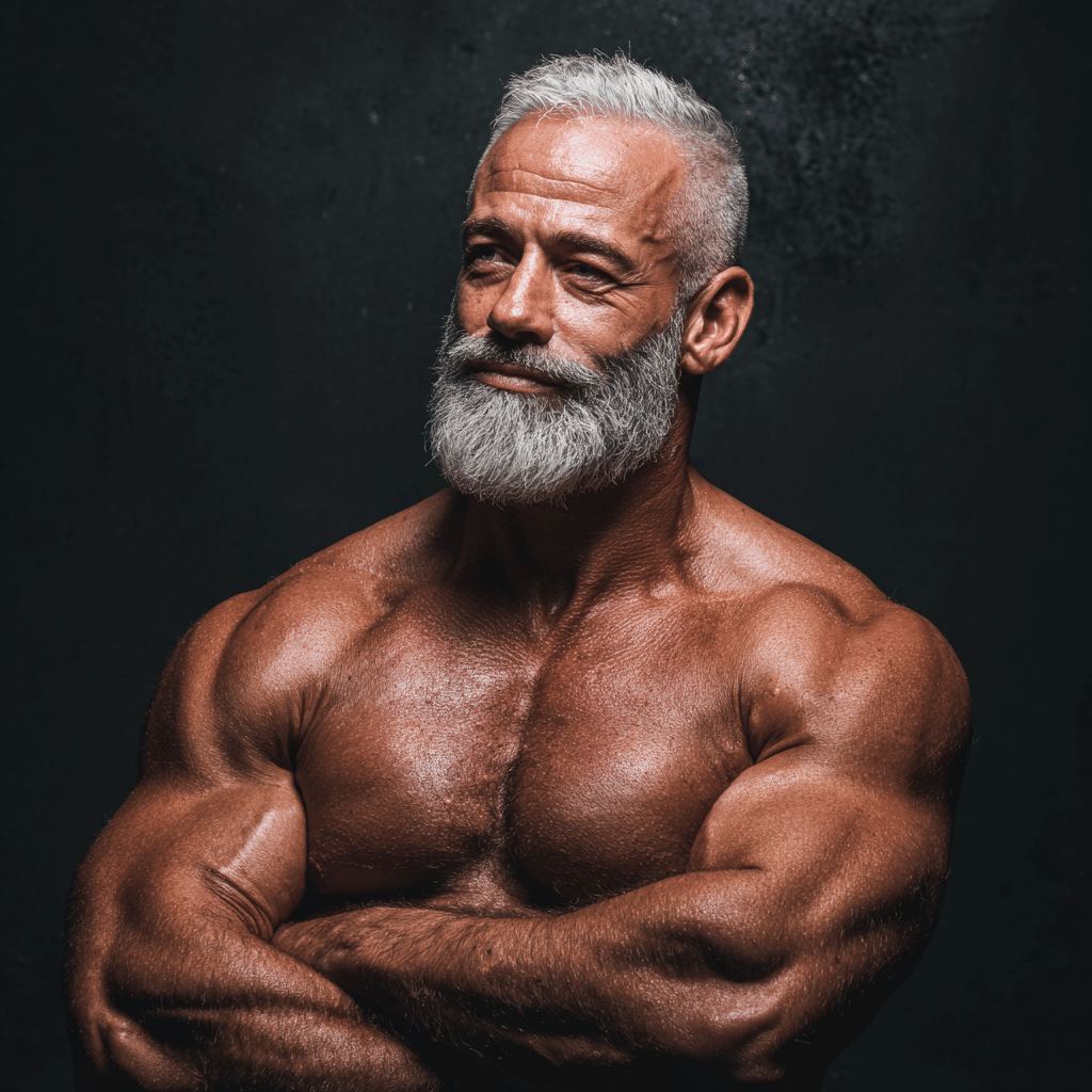 A man with suitable testosterone levels after using DHEA supplements
