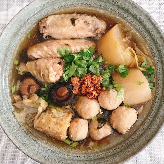 Closeup of Hannah's dinner
