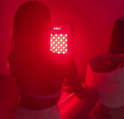 Hannah Valeris focusing on red light therapy