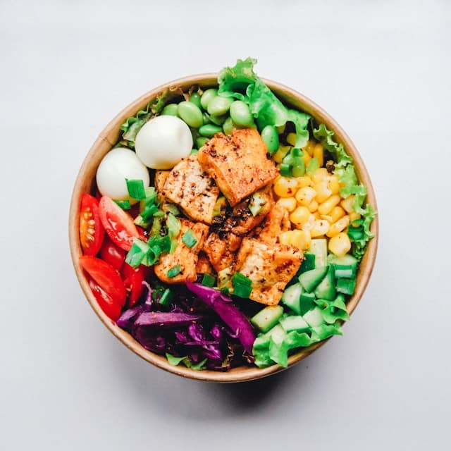 Closeup of Hannah Valeris's dinner